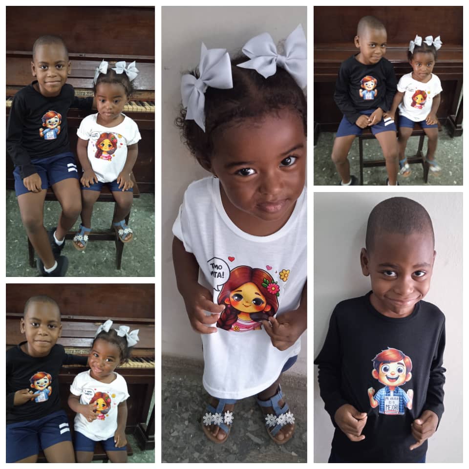 Blue/white Kids Short Set