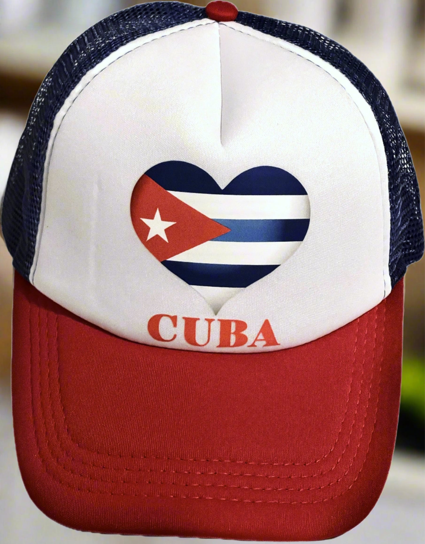 Blue Red and White Cap