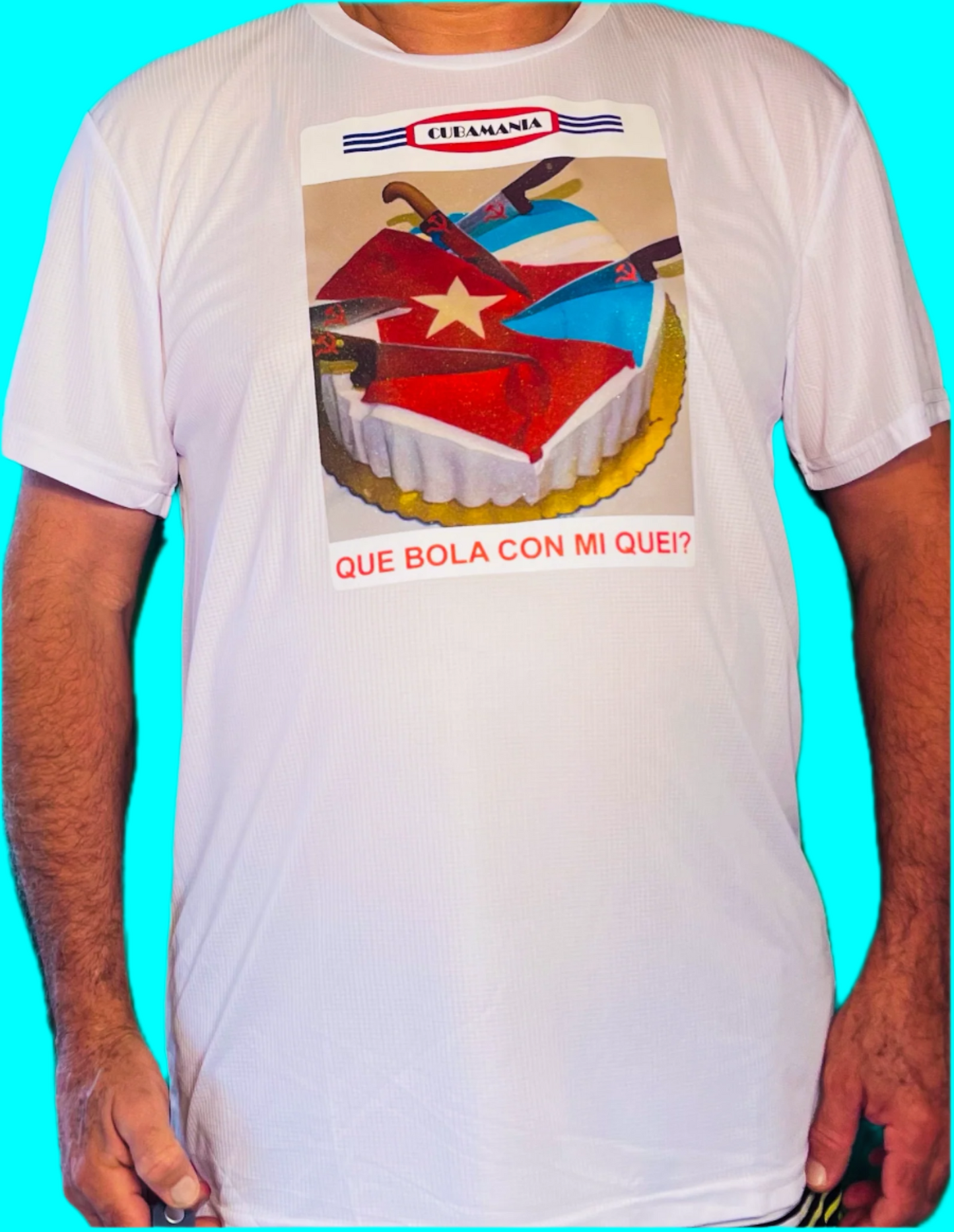 White T-shirt With "Que Bola Con Mi Kei?"