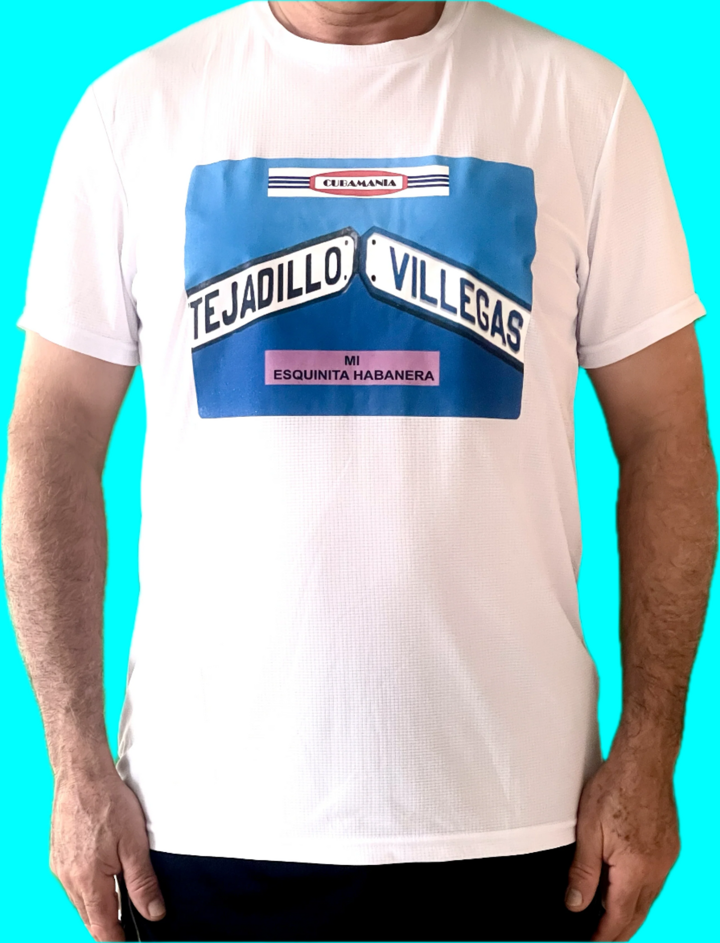 White T-shirt With Street Signs and "Mi Esquinita Habanera"