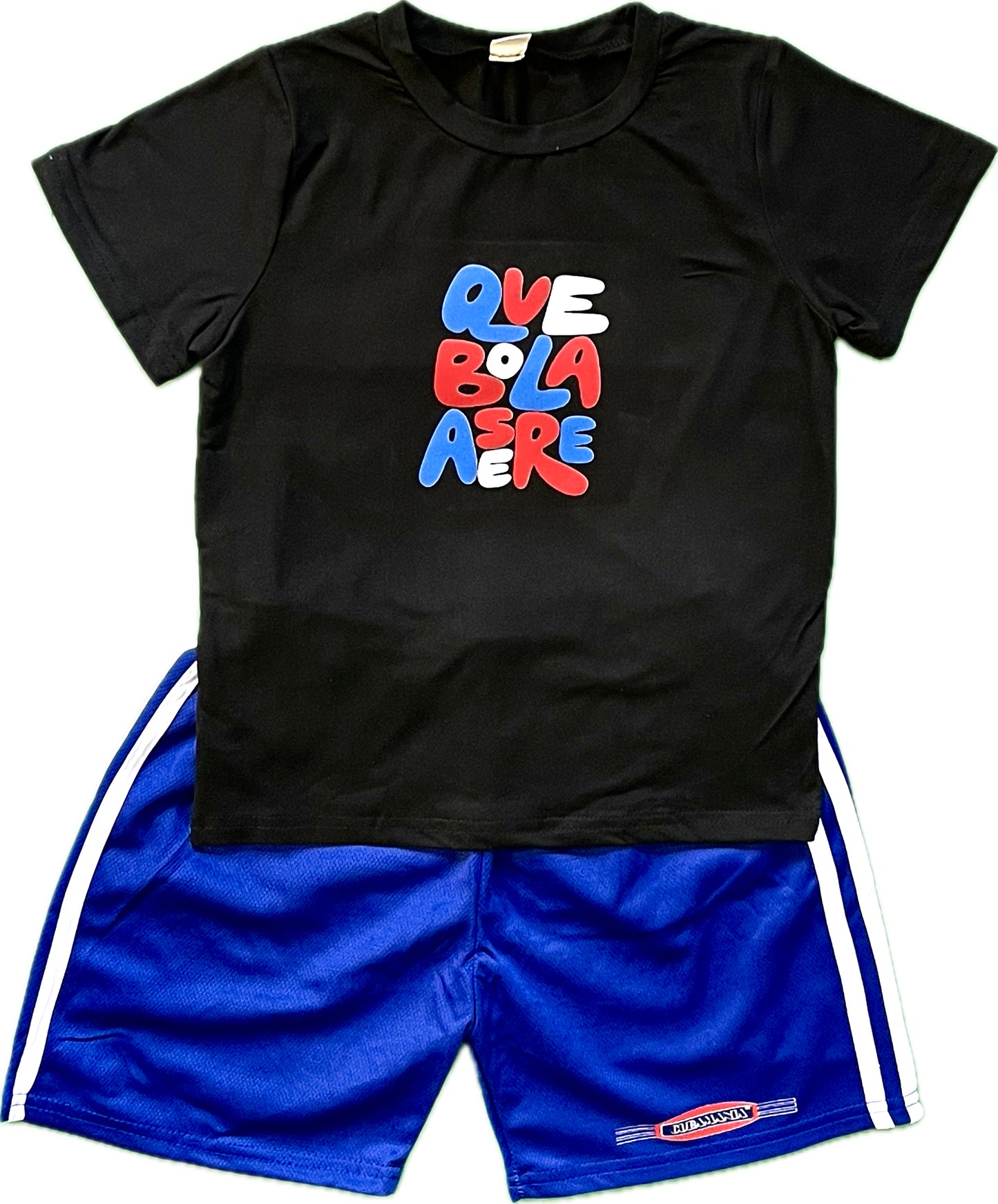 Black-Blue Boys Shorts Set
