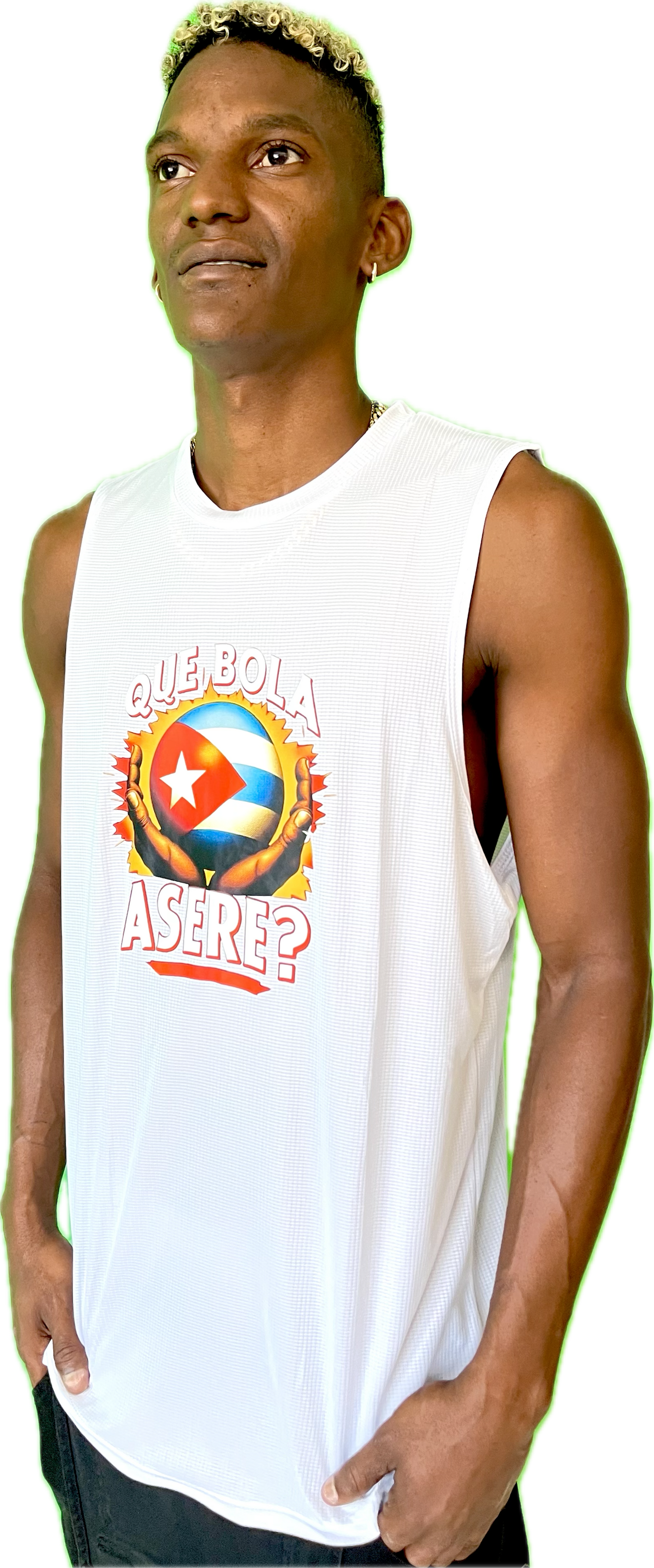 White Cubamaniausa Men’s Tank Top