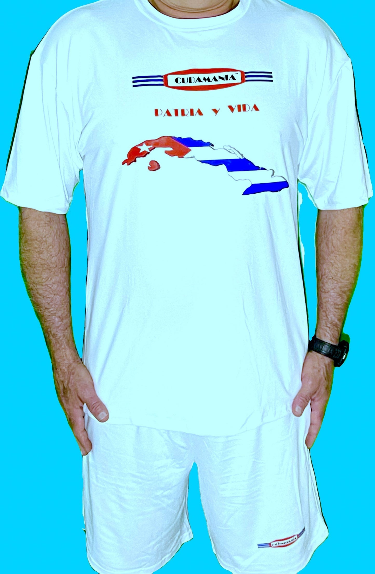 Patria y Vida White Shorts Set