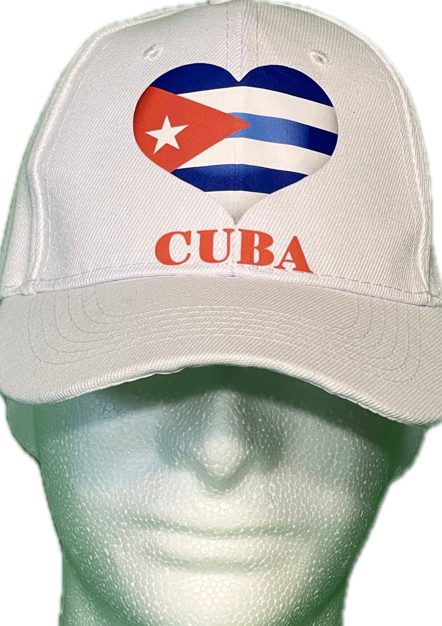 White "Heart Cuba" Baseball Cap