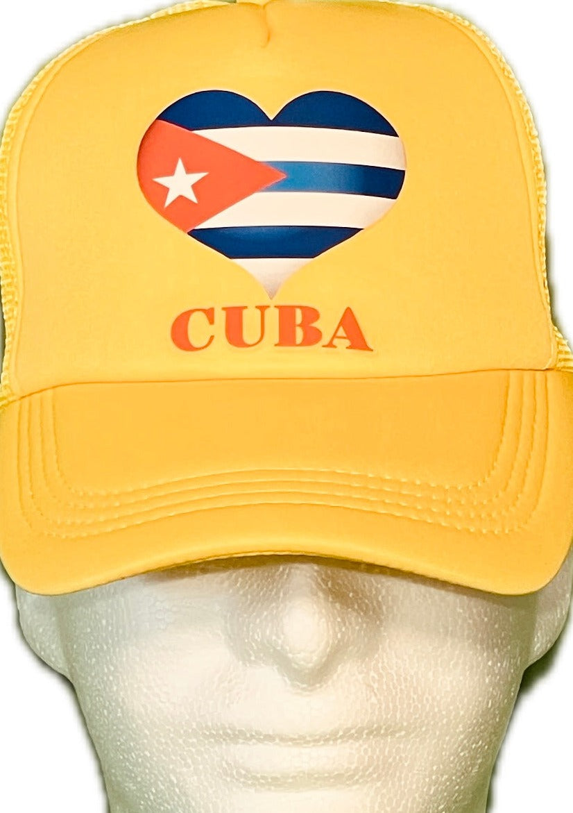 Yellow "Heart Cuba" Baseball Cap