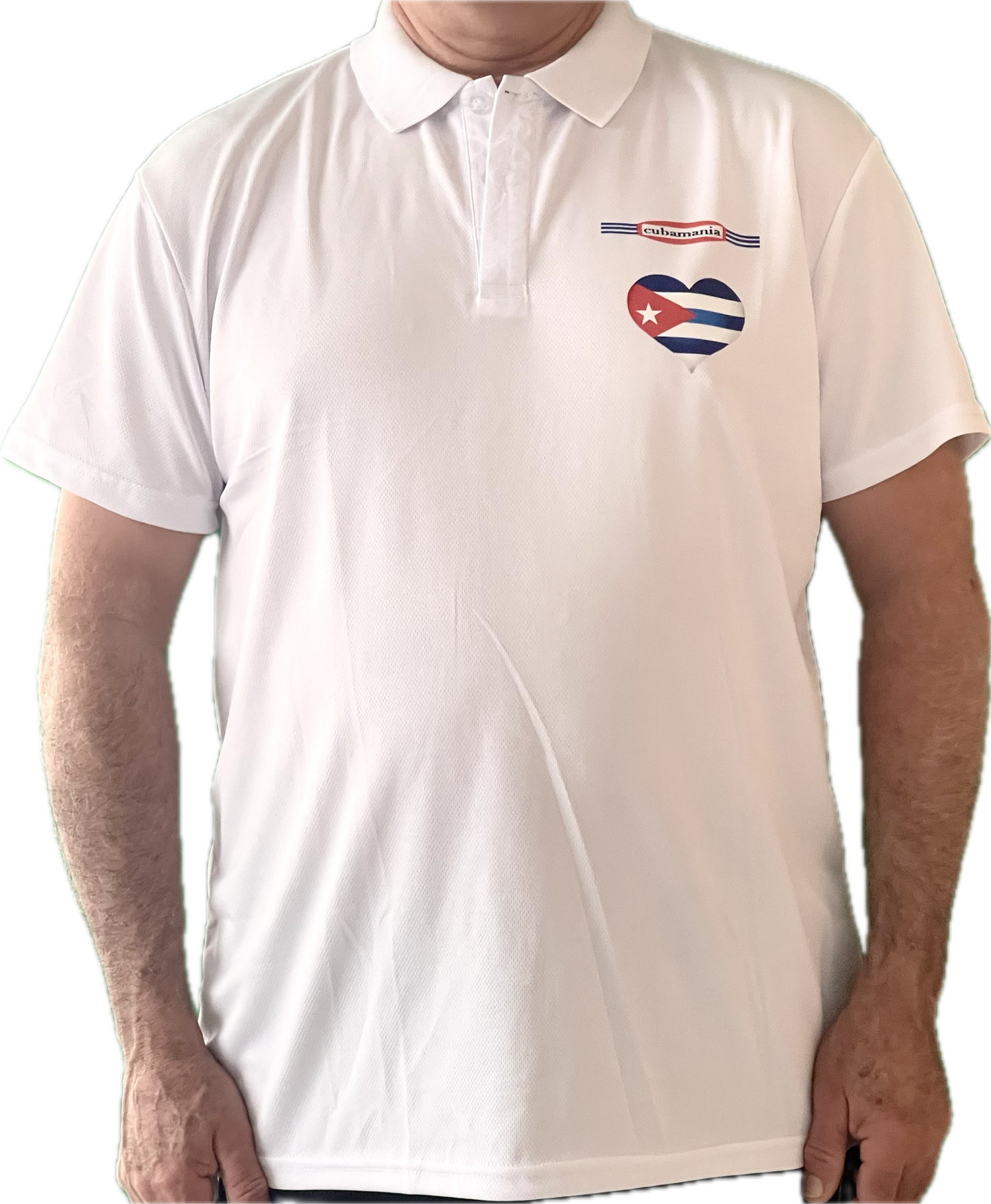 White "Heart Cuba" Polo Shirt