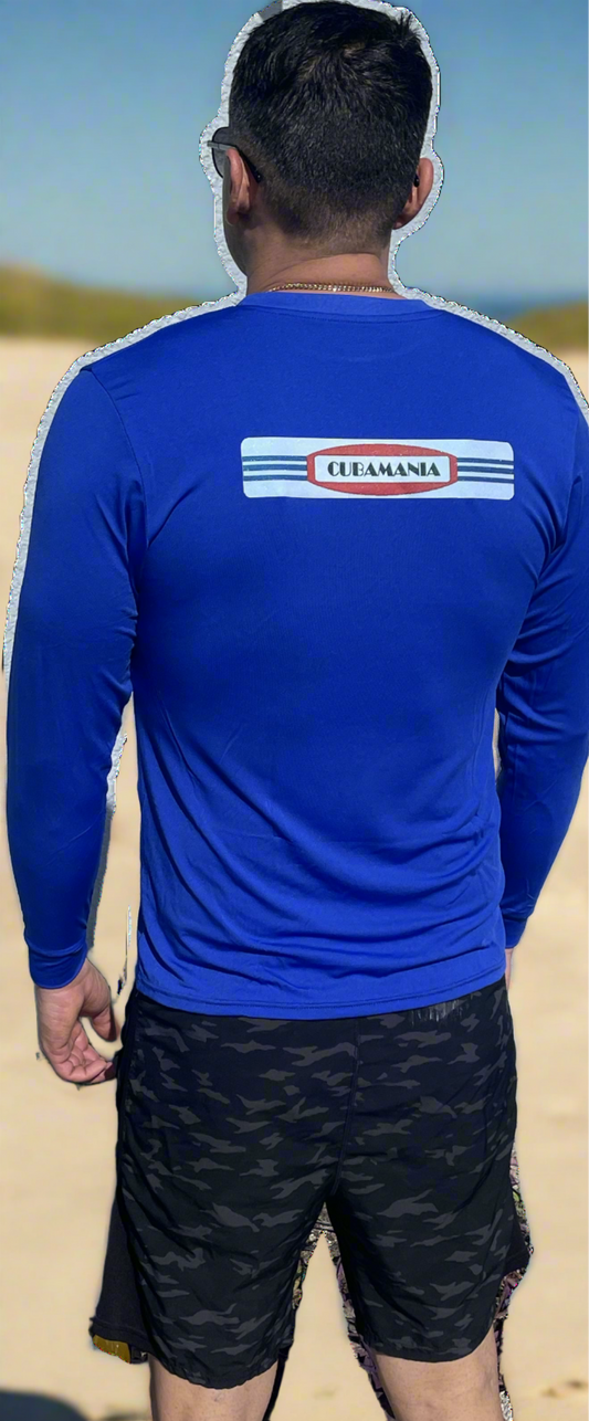 Blue Long-Sleeve Cubamania Shirt