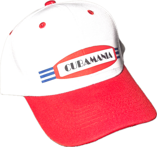 White and Red Cubamania Baseball Cap