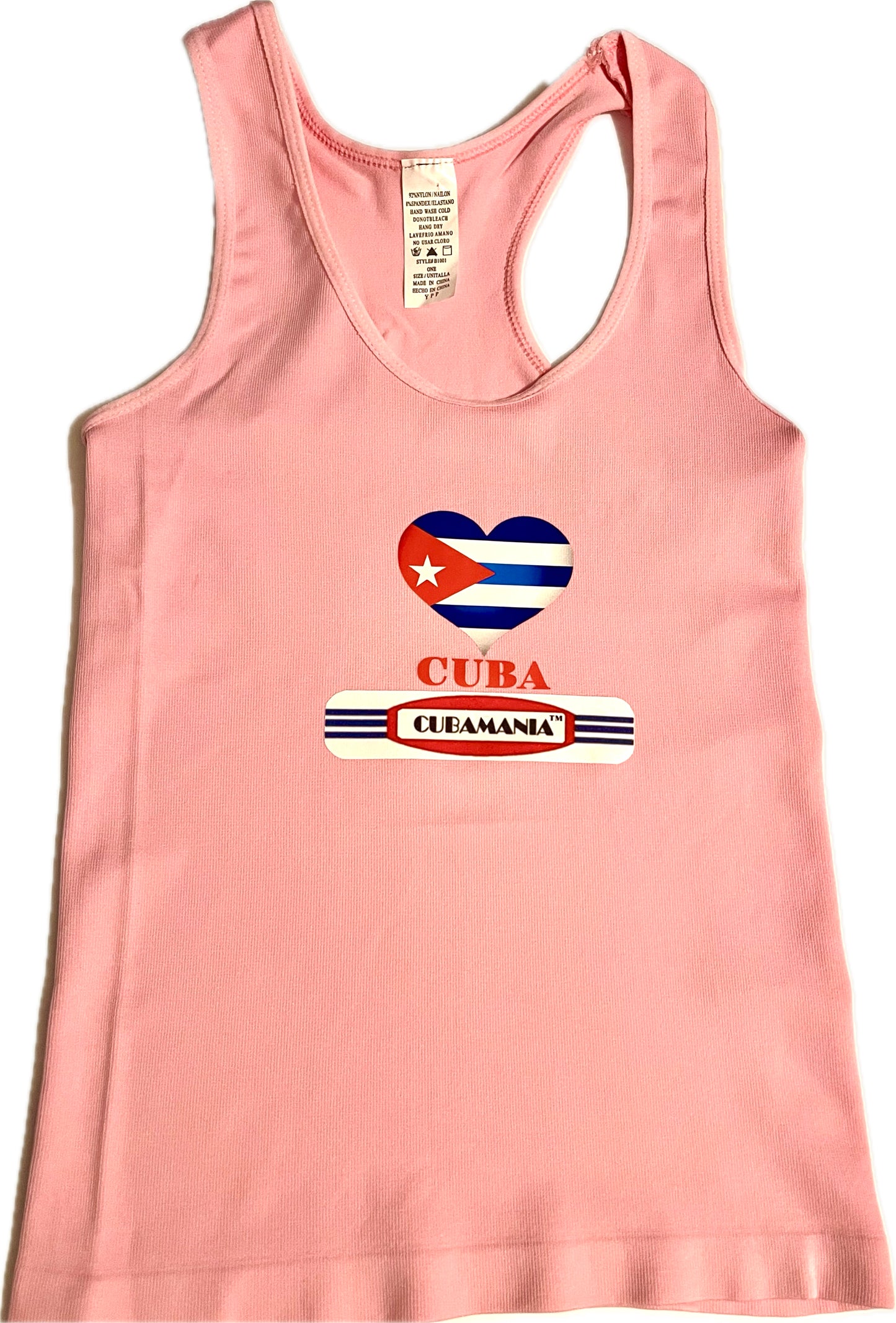 Women's Pink "Heart Cuba" Tank Top