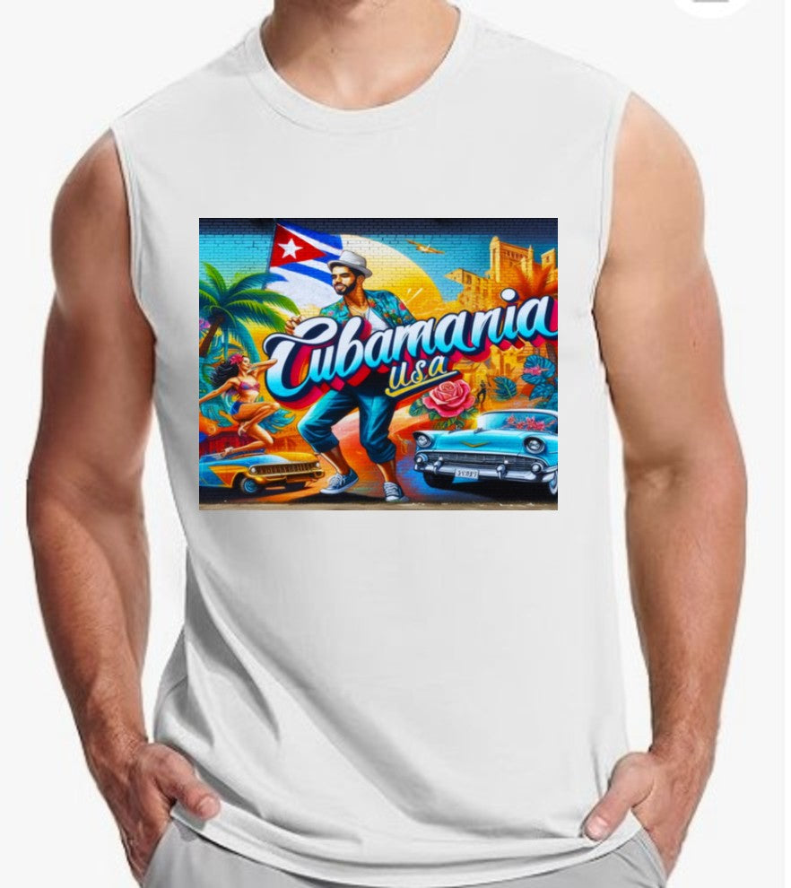 White Cubamaniausa Men’s Tank Top