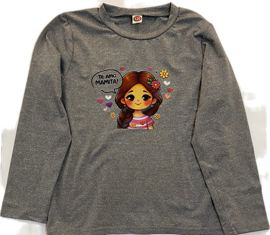 Gray Kids Long-Sleeve shirt