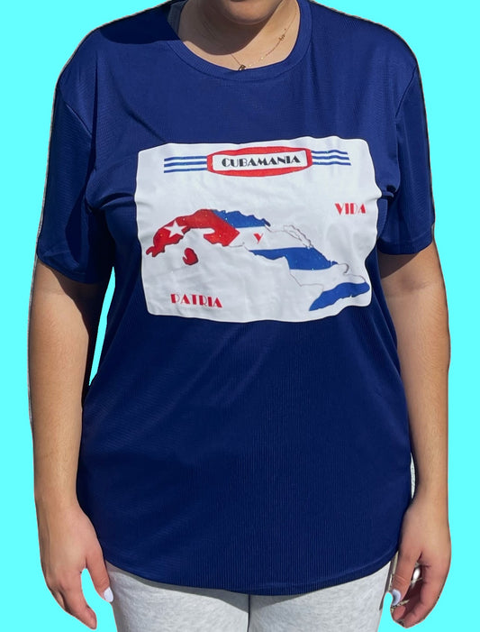 Blue "Patria y Vida"  T-shirt