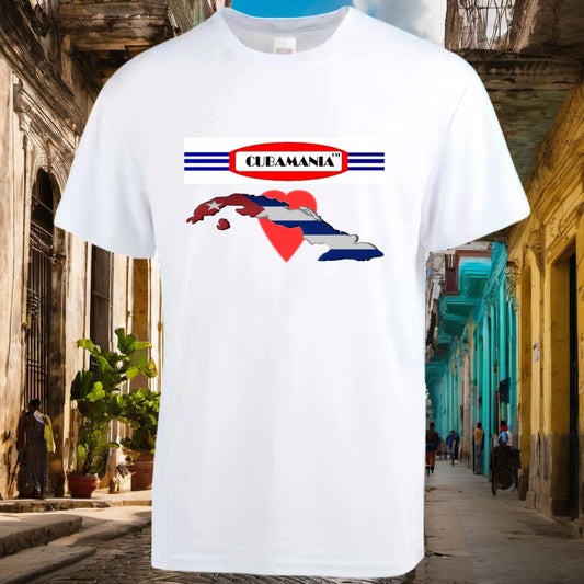 Heart and Cuban Map T-Shirt